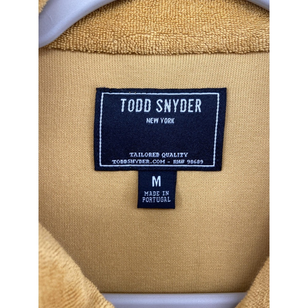 Todd Snyder Shirt Mens Medium Colorblock Terry Knit Short Sleeve Pockets Resort - Picture 4 of 9
